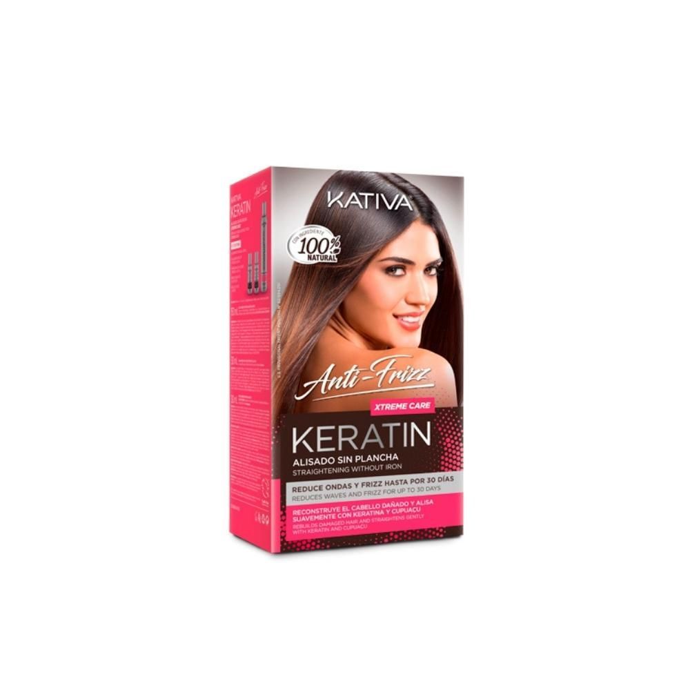 KATIVA KERATIN ANTI-FRIZZ Brazilian straightening without ironing xtrem care 30 days 3 units