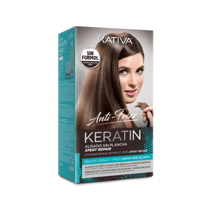 KATIVA KERATIN ANTI-FRIZZ Brazilian straightening without iron repairs ends 30 days 3 u