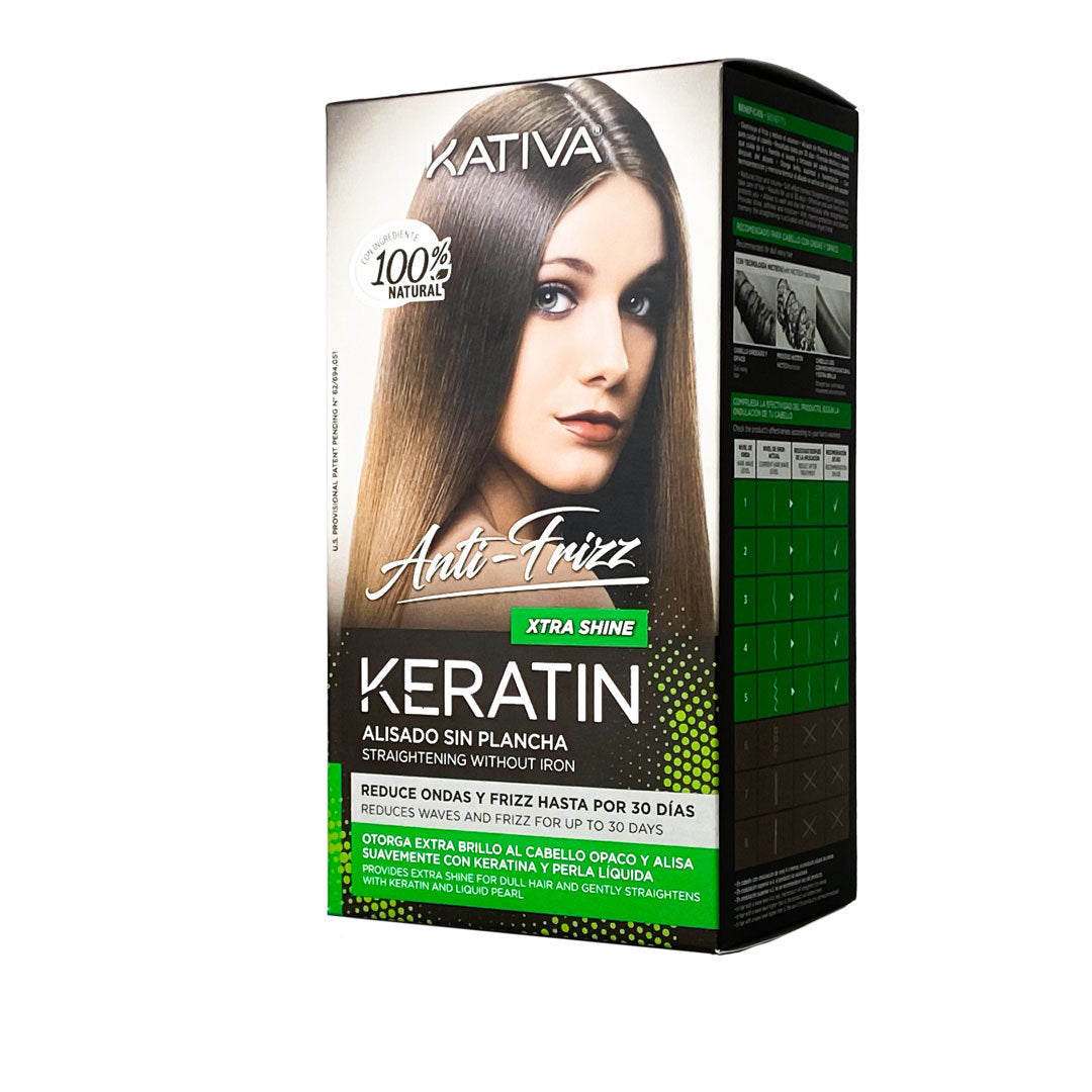KATIVA KERATIN ANTI-FRIZZ Brazilian straightening without iron extra shine 30 days 3 u