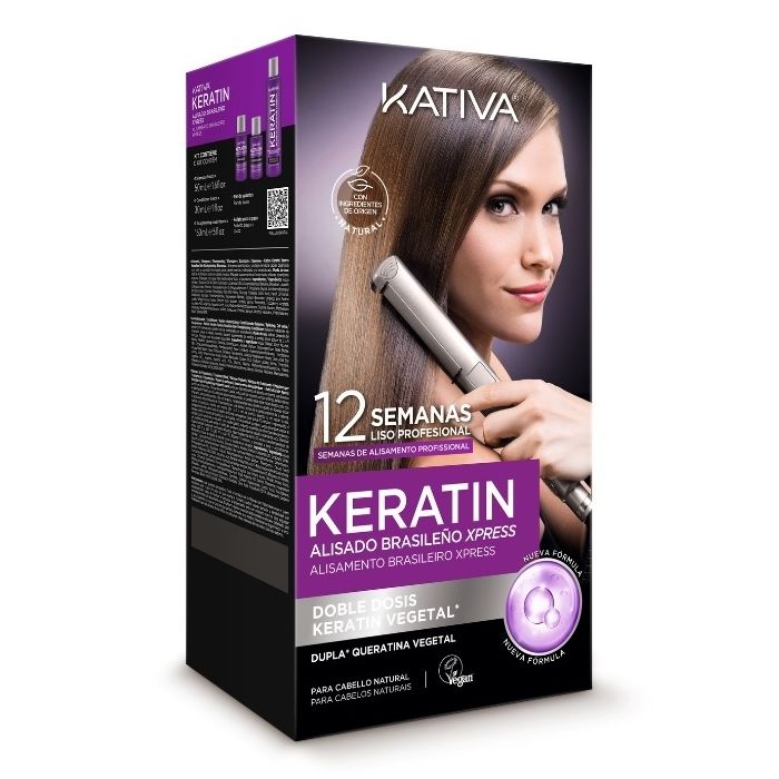 KATIVA PROFESSIONAL BRAZILIAN KERATIN STRAIGHTENING KIT 4 pc