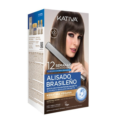 KATIVA PROFESSIONAL BRAZILIAN STRAIGHTENING PRO DARK CASE 6 pcs