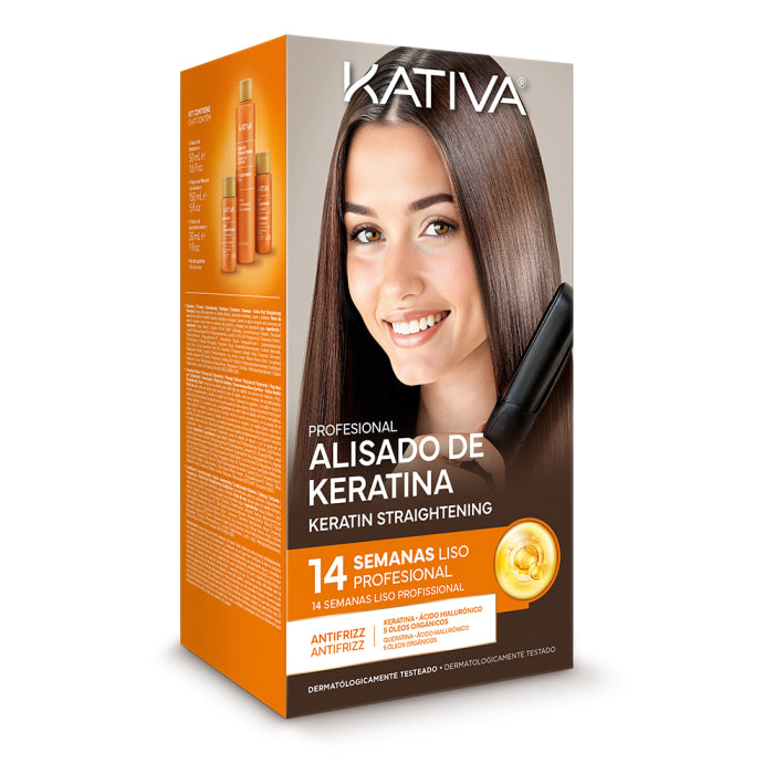 KATIVA PROFESSIONAL BRAZILIAN KERATIN STRAIGHTENING KIT 4 pc