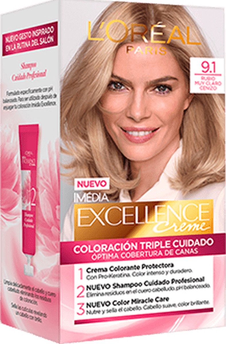 L'ORÉAL PARIS EXCELLENCE Creme dye #9.1-light light ash blonde 192 ml