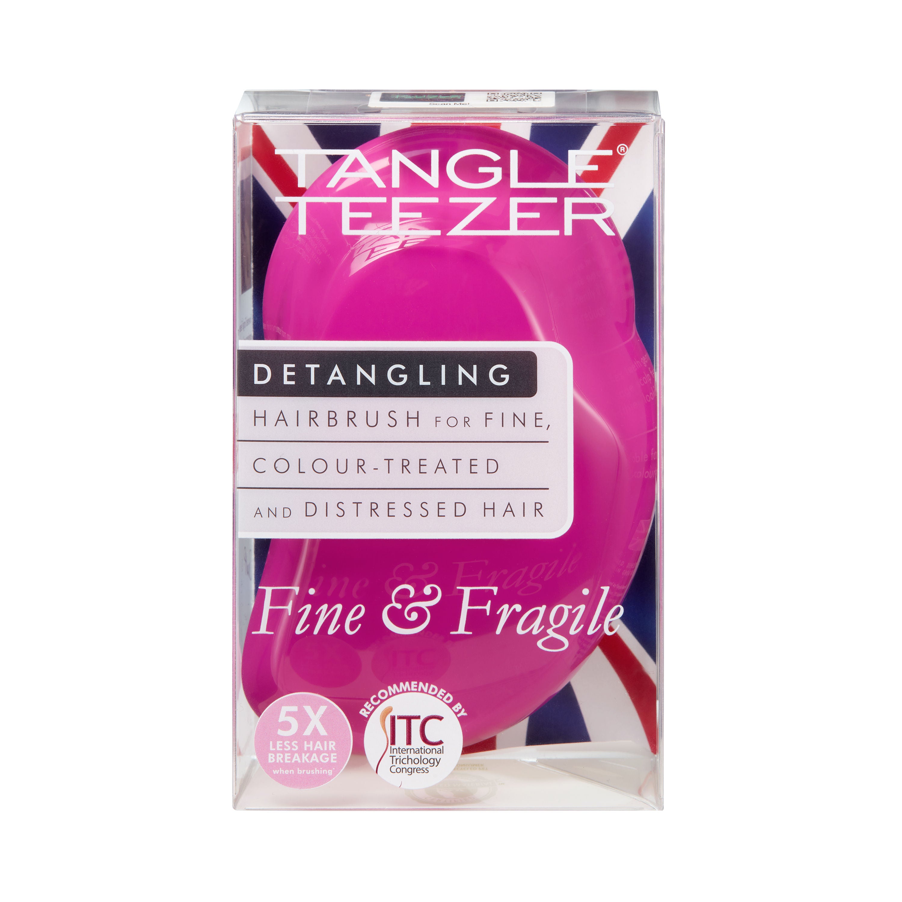 TANGLE TEEZER FINE & FRAGILE detangling hairbrush #Berry Bright 1 u