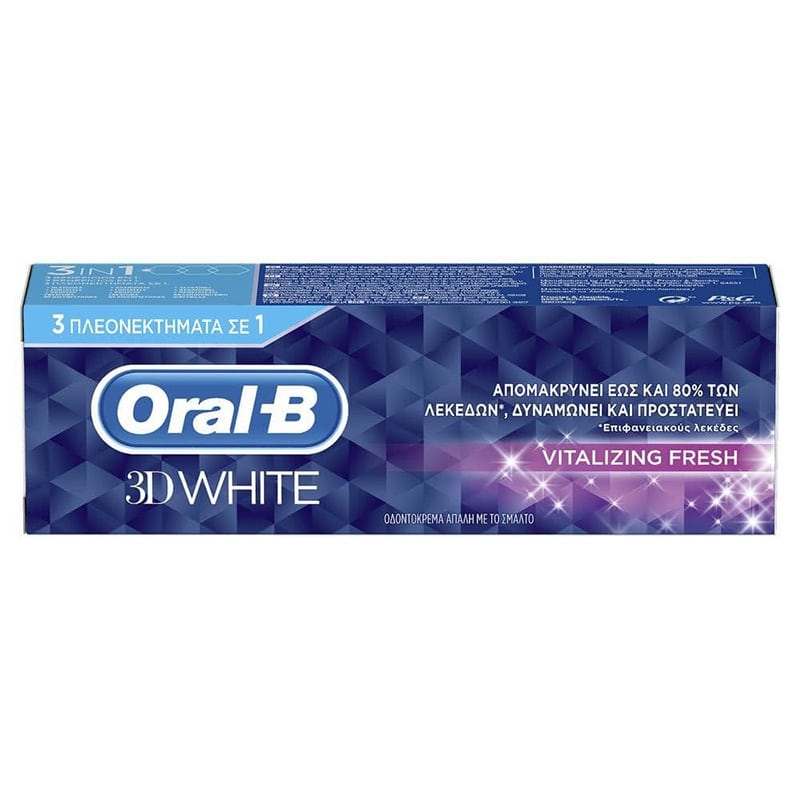 ORAL-B 3D WHITE REVITALIZING WHITE toothpaste 75 ml