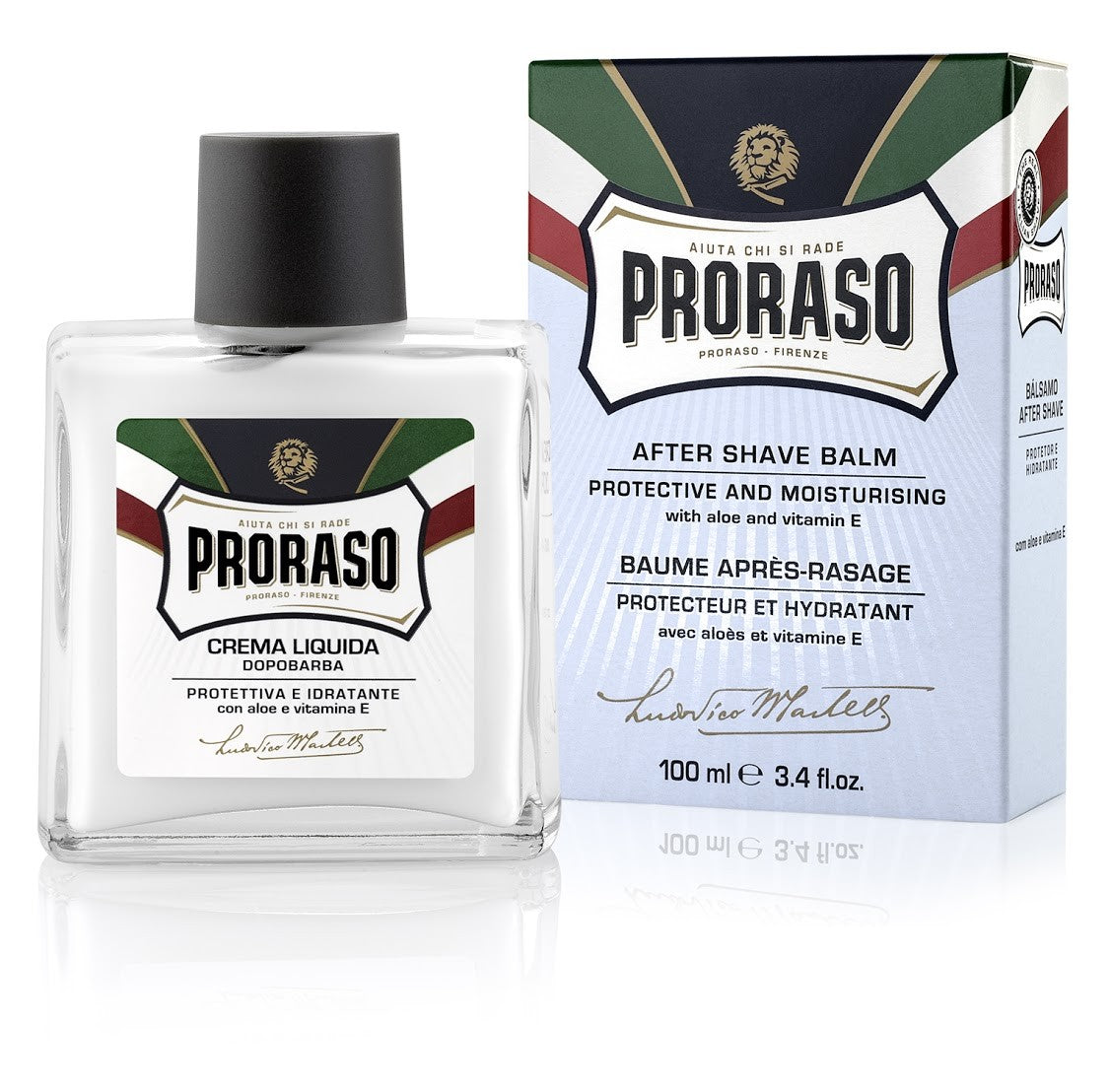 PRORASO BLUE bálsamo after-shave aloe y vitamina E 100 ml