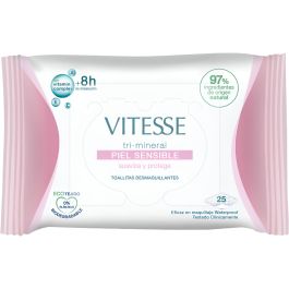 VITESSE TRI-MINERAL SENSITIVE SKIN makeup remover wipes 25 units