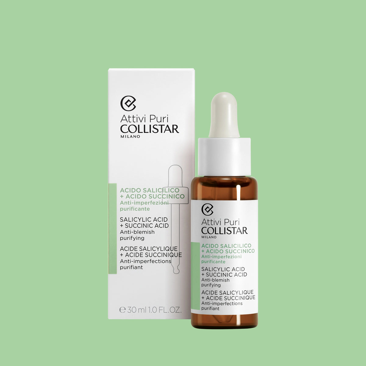 COLLISTAR ATTIVI PURI salicylic + succinic drops 30 ml
