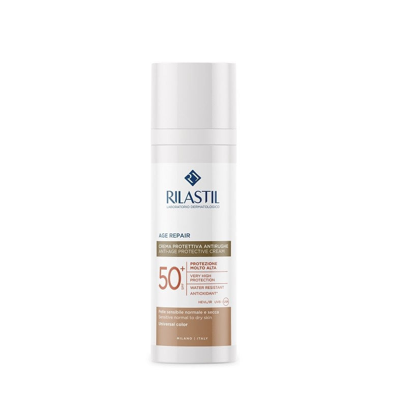 RILASTIL SUN SYSTEM AGE REPAIR COLOR fotoprotector antiedad con color SPF50+ 50 ml