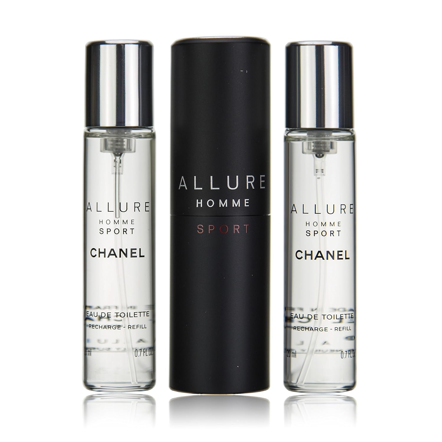 CHANEL ALLURE HOMME SPORT travel spray and two refills 3 x 20 ml