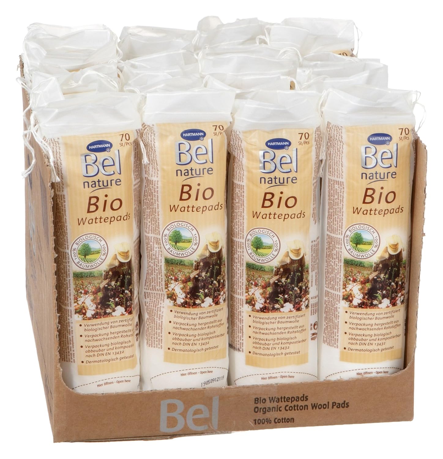 BEL NATURE ECOCERT discos redondos algodón 100% 70 pz
