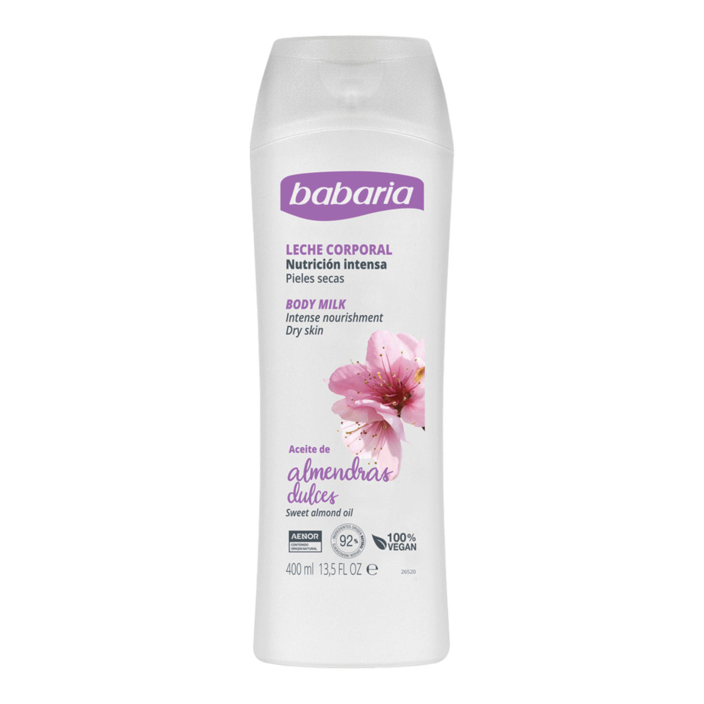 BABARIA ALMOND OIL body milk dry skin 400 ml