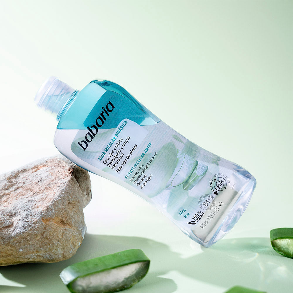 BABARIA BIPHASE MAKEUP REMOVER micellar water aloe vera 400 ml