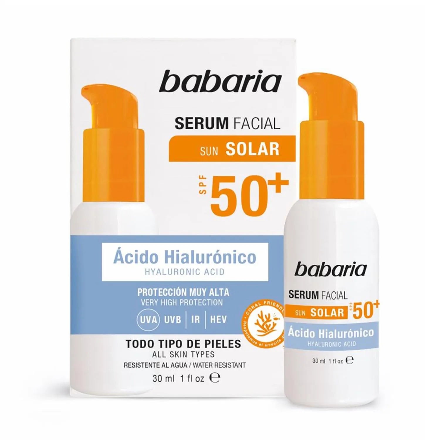 BABARIA SOLAR HYALURONIC ACID facial serum SPF50+ 30 ml