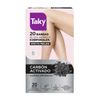 TAKY Activated charcoal depilatory body wax strips 20 units