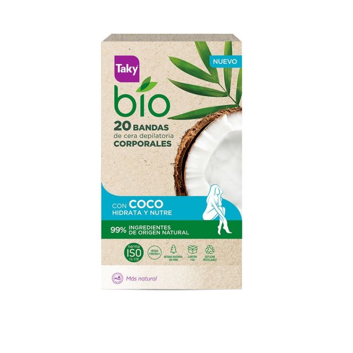TAKY BIO COCO depilatory body wax strips 20 units