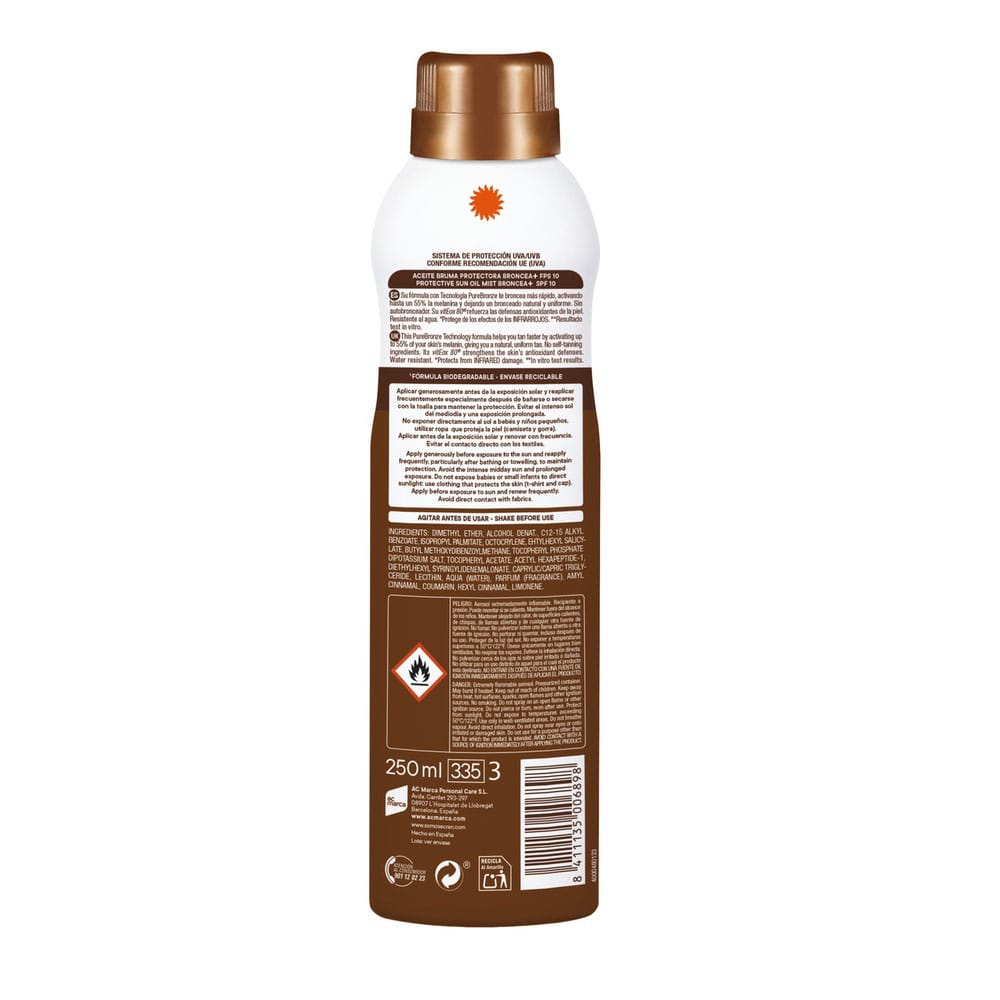 ECRAN SUNNIQUE BRONCEA+ mist oil SPF10 250 ml