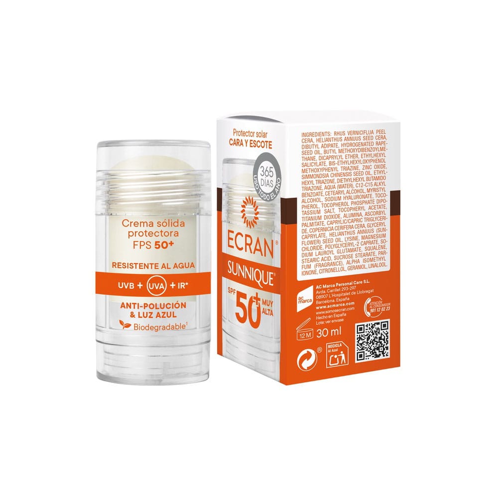 ECRAN SUNNIQUE face and neckline SPF50+ stick 30 ml