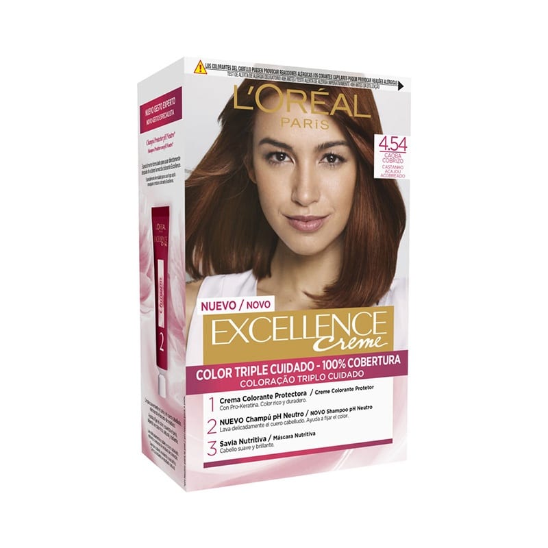 L'ORÉAL PARIS EXCELLENCE Creme dye #4.54-copper mahogany chestnut 192 ml