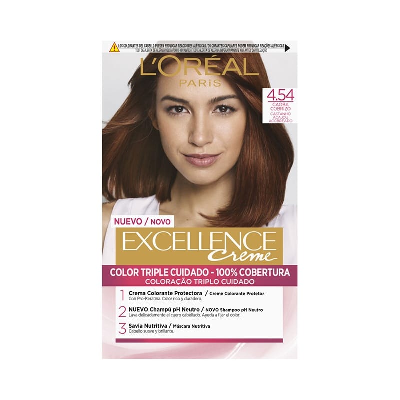 L'ORÉAL PARIS EXCELLENCE Creme dye #4.54-copper mahogany chestnut 192 ml