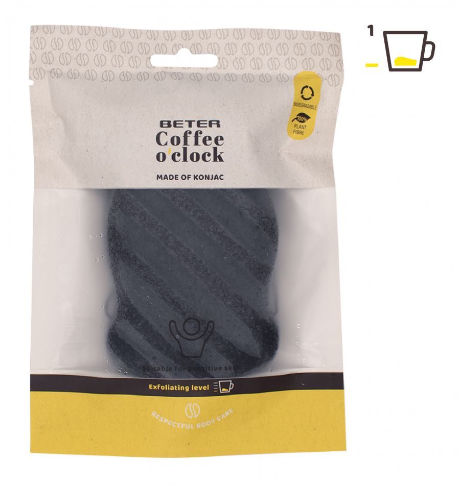 BETER KONJAC BODY SPONGE - Coffee O'clock 1 u