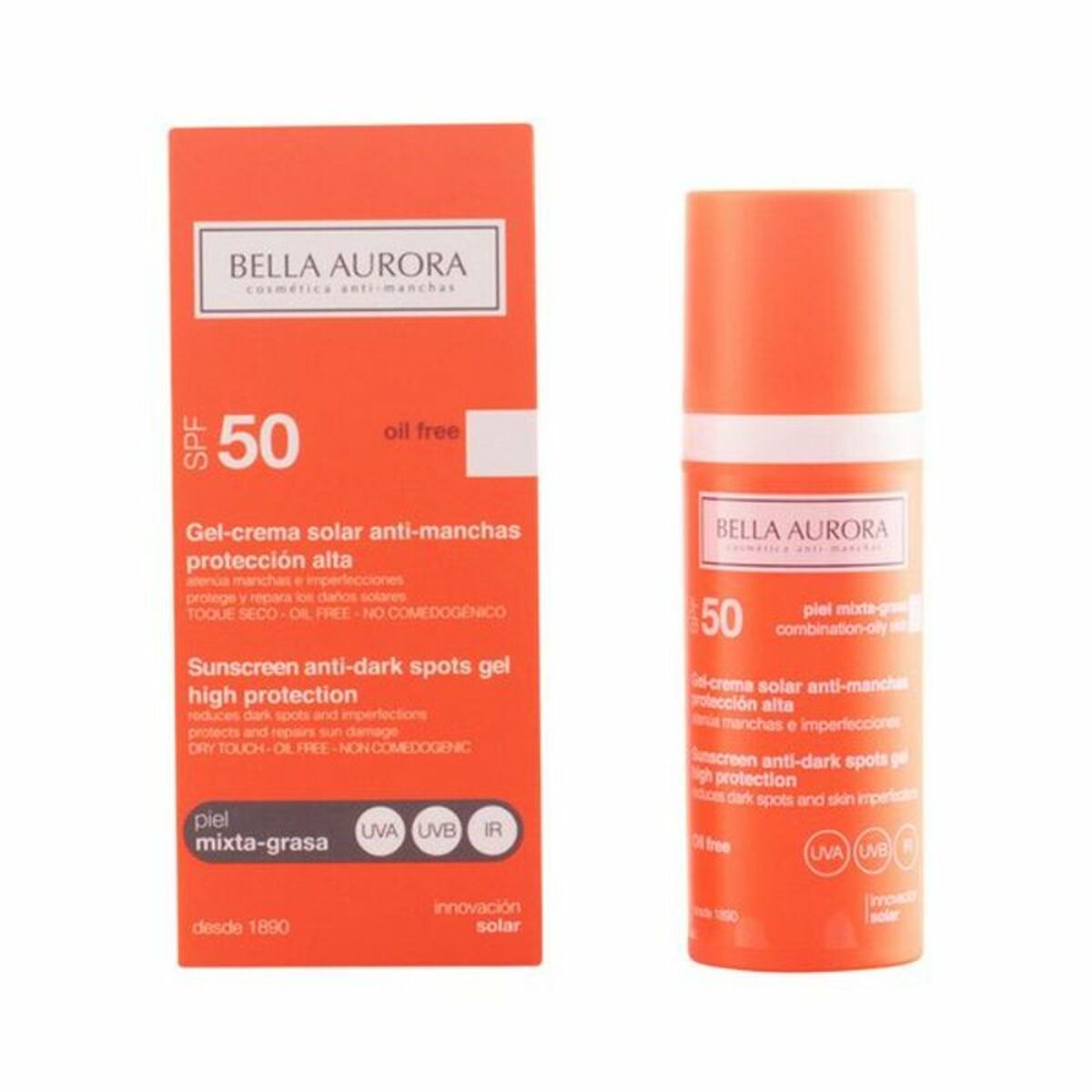 BELLA AURORA SOLAR gel anti-dark spots mixed/oily SPF50 50 ml