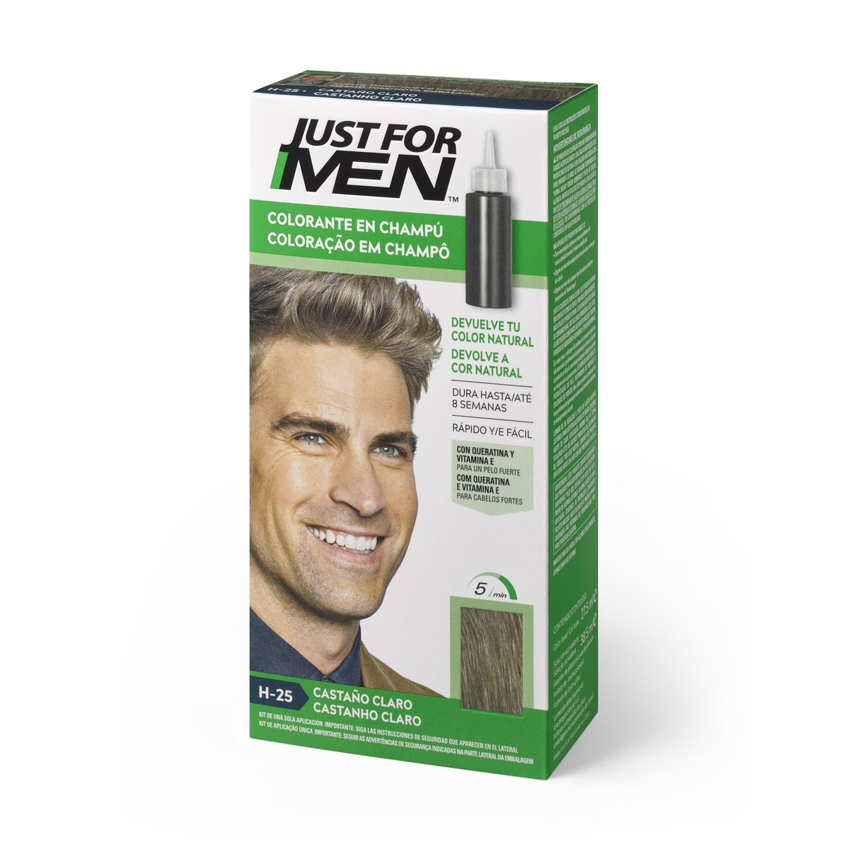 JUST FOR MEN COLORANT in shampoo #light brown 30 ml