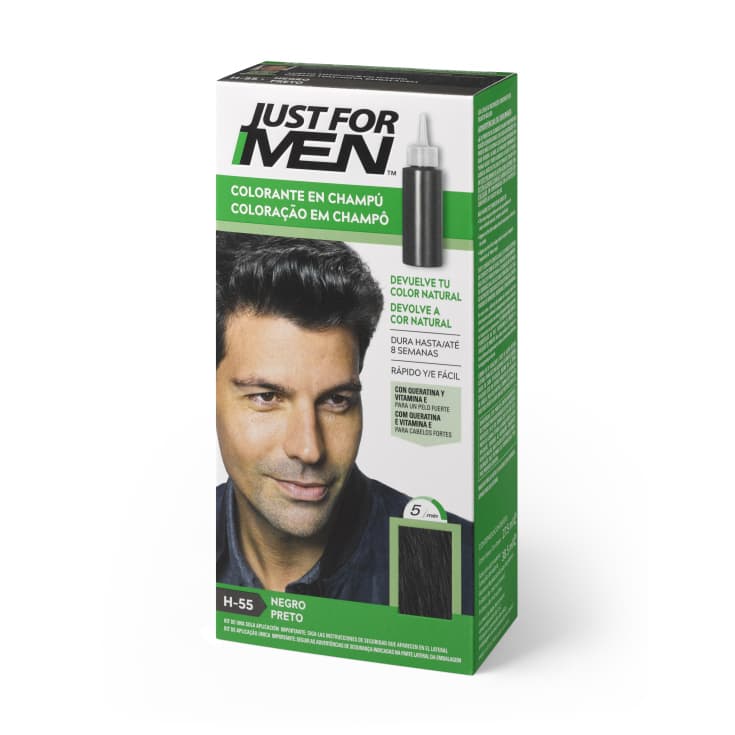 JUST FOR MEN Shampoo Hair Color #Black 30ml