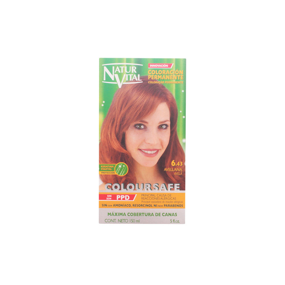 NATUR VITAL COLOURSAFE permanent dye #6.43-hazelnut