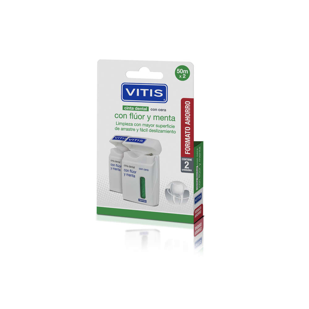 VITIS dental tape with fluoride and mint duo 2 u