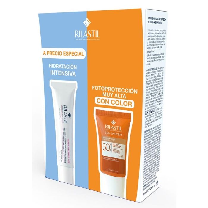 RILASTIL AQUA INTENSE 72H + PROTECTOR SOLAR SPF50 ESTUCHE 2 pz