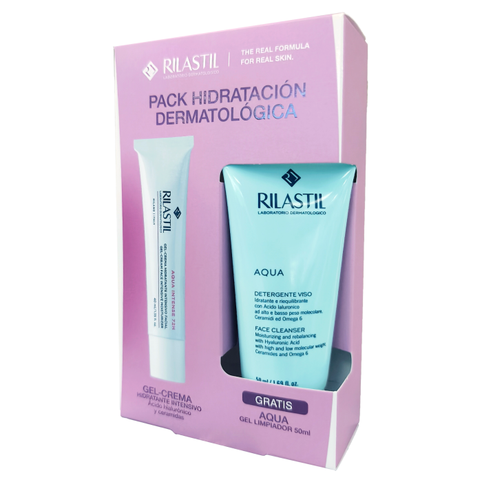 RILASTIL AQUA INTENSE 72H + CLEANSING GEL CASE 2 pcs