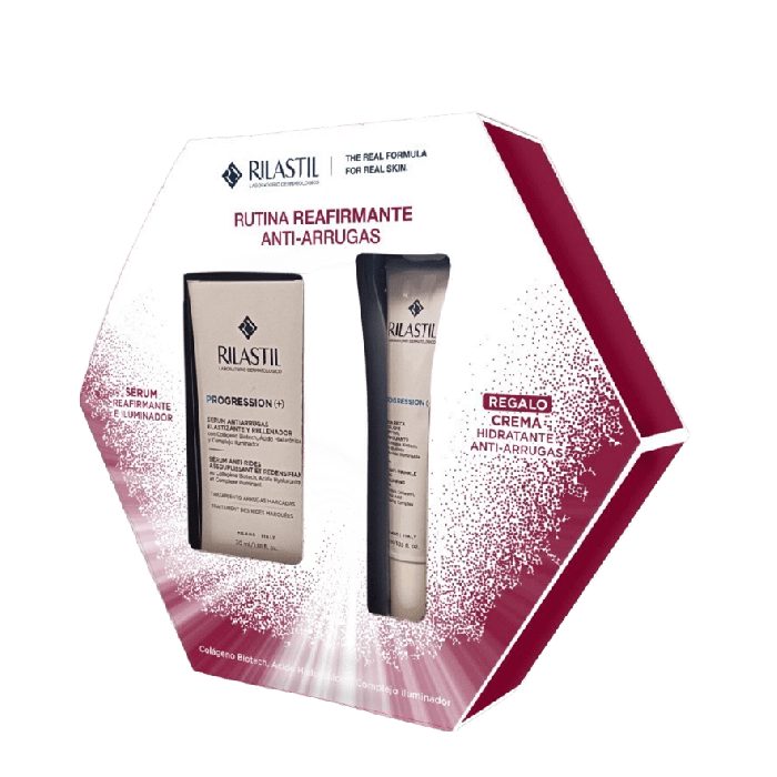 RILASTIL PROGRESSION (+) ANTI-WRINKLE AND ILLUMINATING ROUTINE 2-PIECE CASE