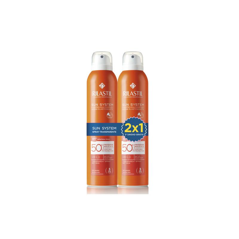 RILASTIL SUN SYSTEM 50+ SPRAY TRANSPARENTE PACK 2 x 200 ml