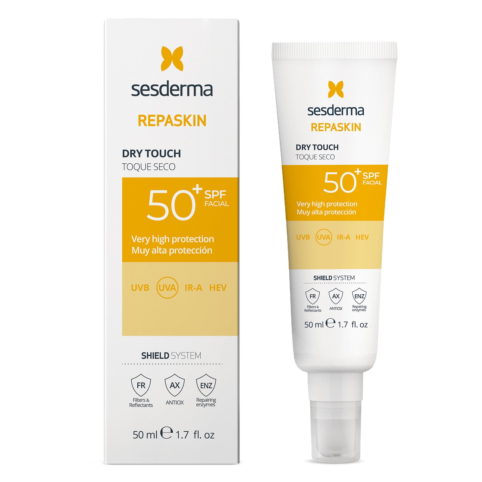 SESDERMA REPASKIN FACIAL photoprotective dry touch SPF50+ 50 ml