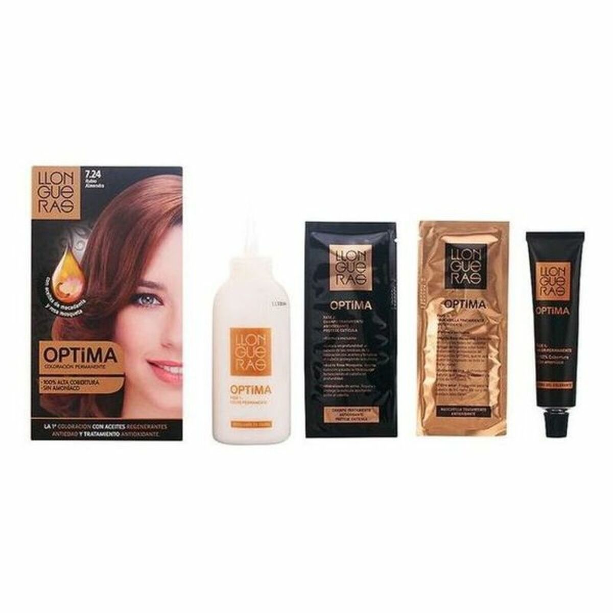 LLONGUERAS OPTIMA hair colour #7.24-almond blond 1 u