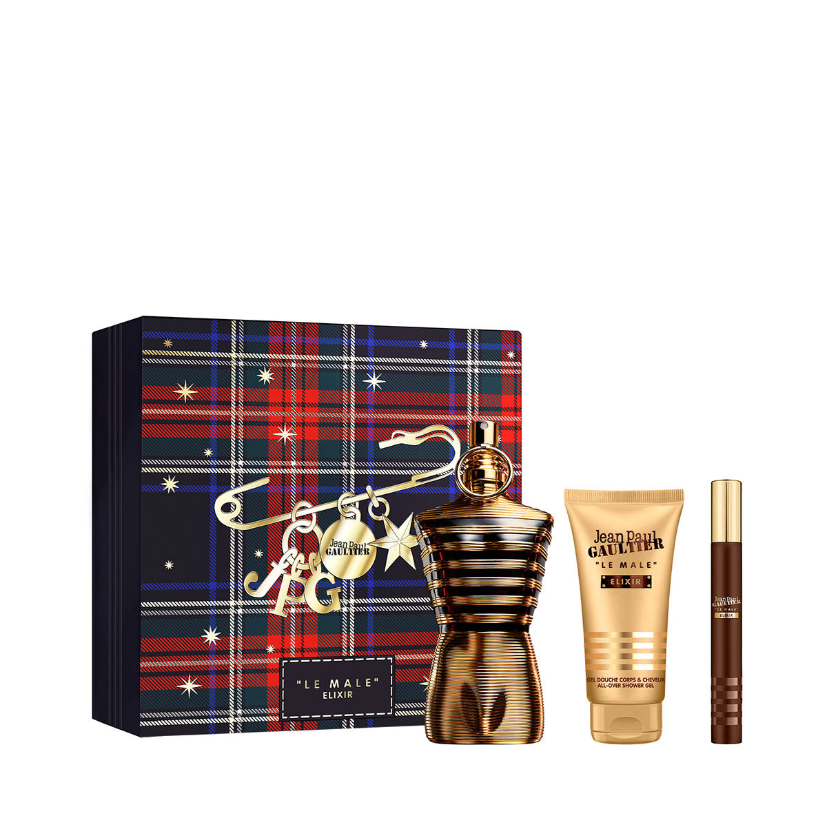 JEAN PAUL GAULTIER LE MALE ELIXIR PERFUM SET OF 3 pcs