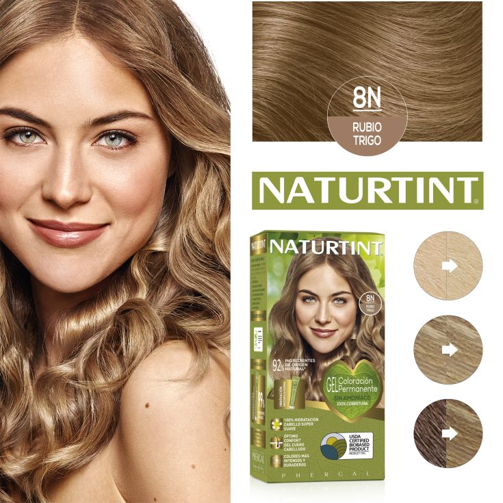 NATURTINT ammonia-free dye #8N-Wheat Blonde 170 ml