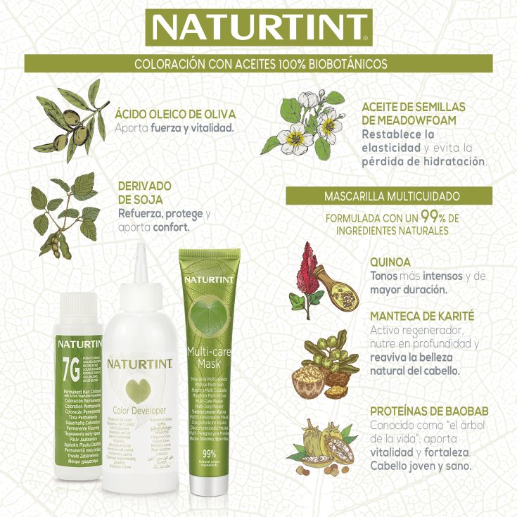 NATURTINT ammonia-free dye #8N-Wheat Blonde 170 ml