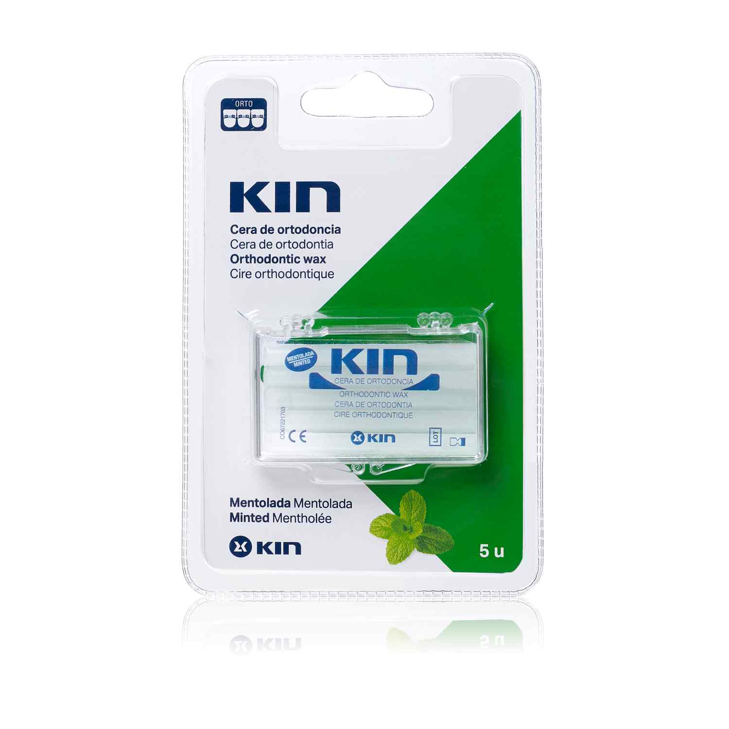 KIN CERA de ortodoncia mentolada 5 u