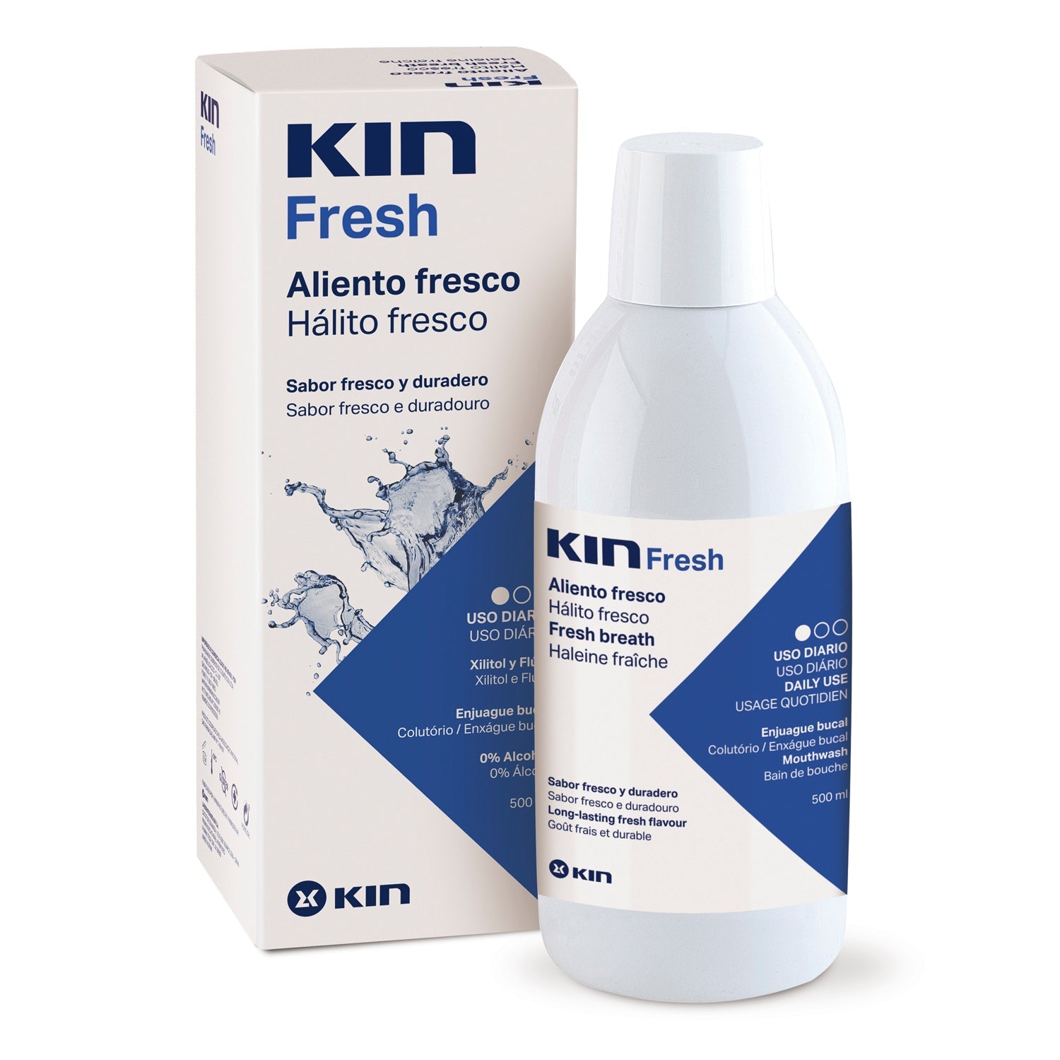 KIN FRESH aliento fresco enjuague bucal 500 ml