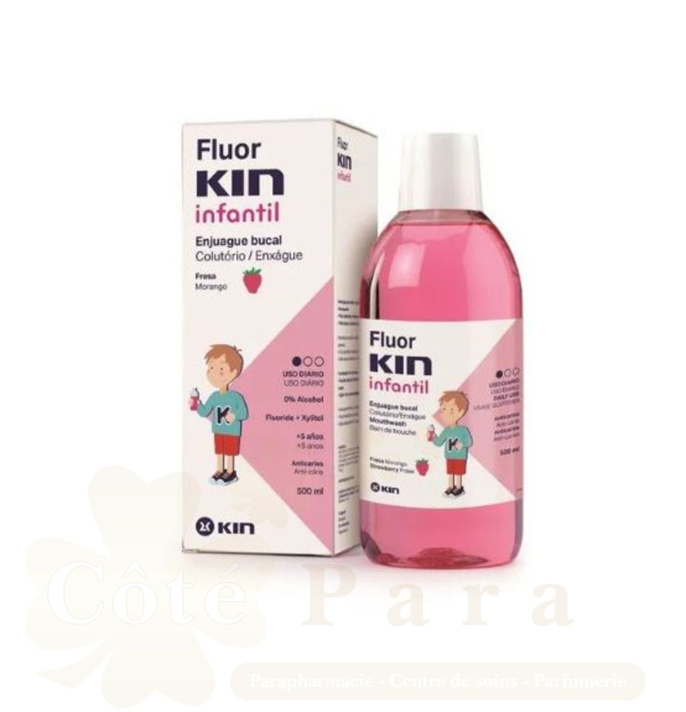 FLUORKIN INFANTIL anti-cavity mouthwash #strawberry 500 ml
