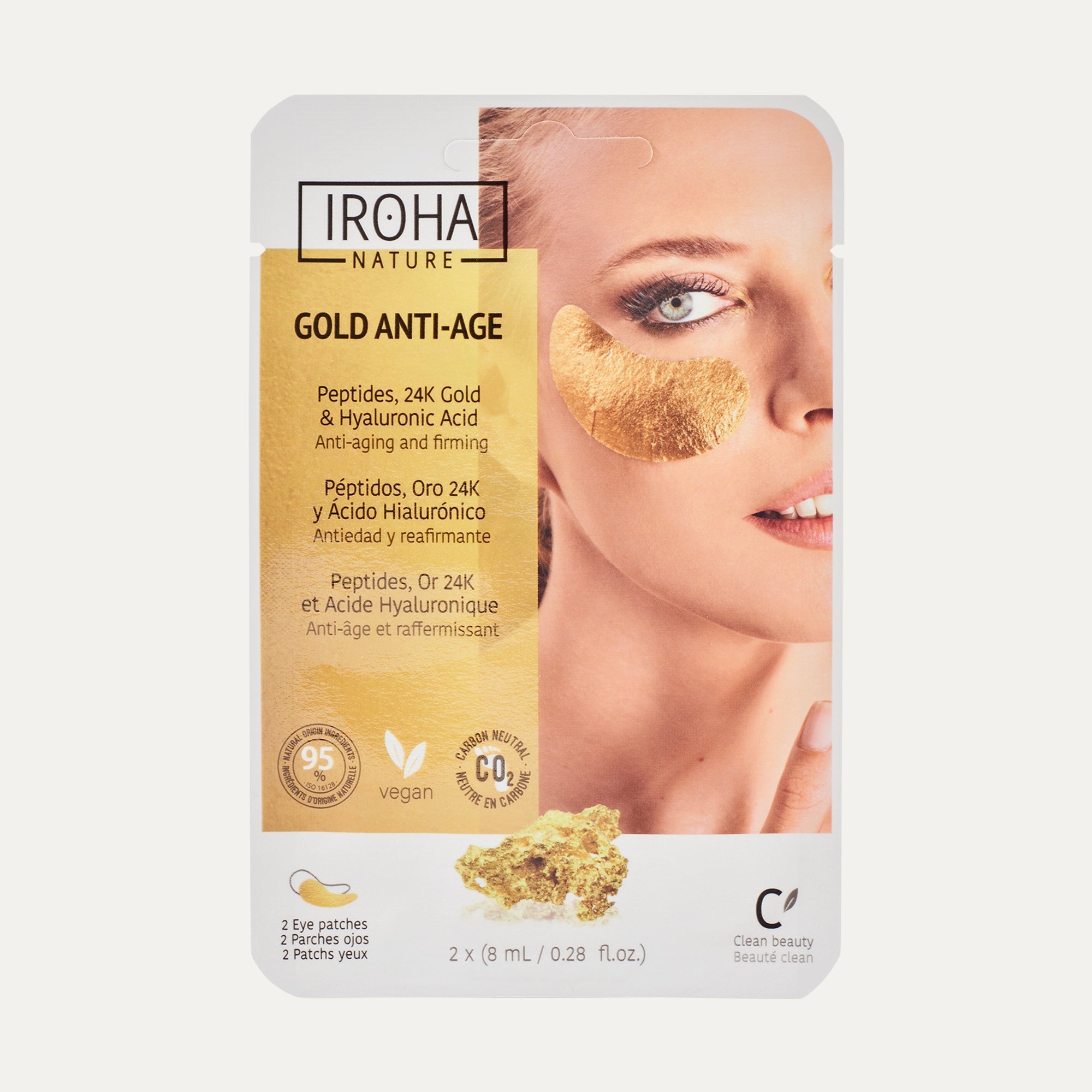 IROHA GOLD tissue eyes patches extra firmness 2 pcs