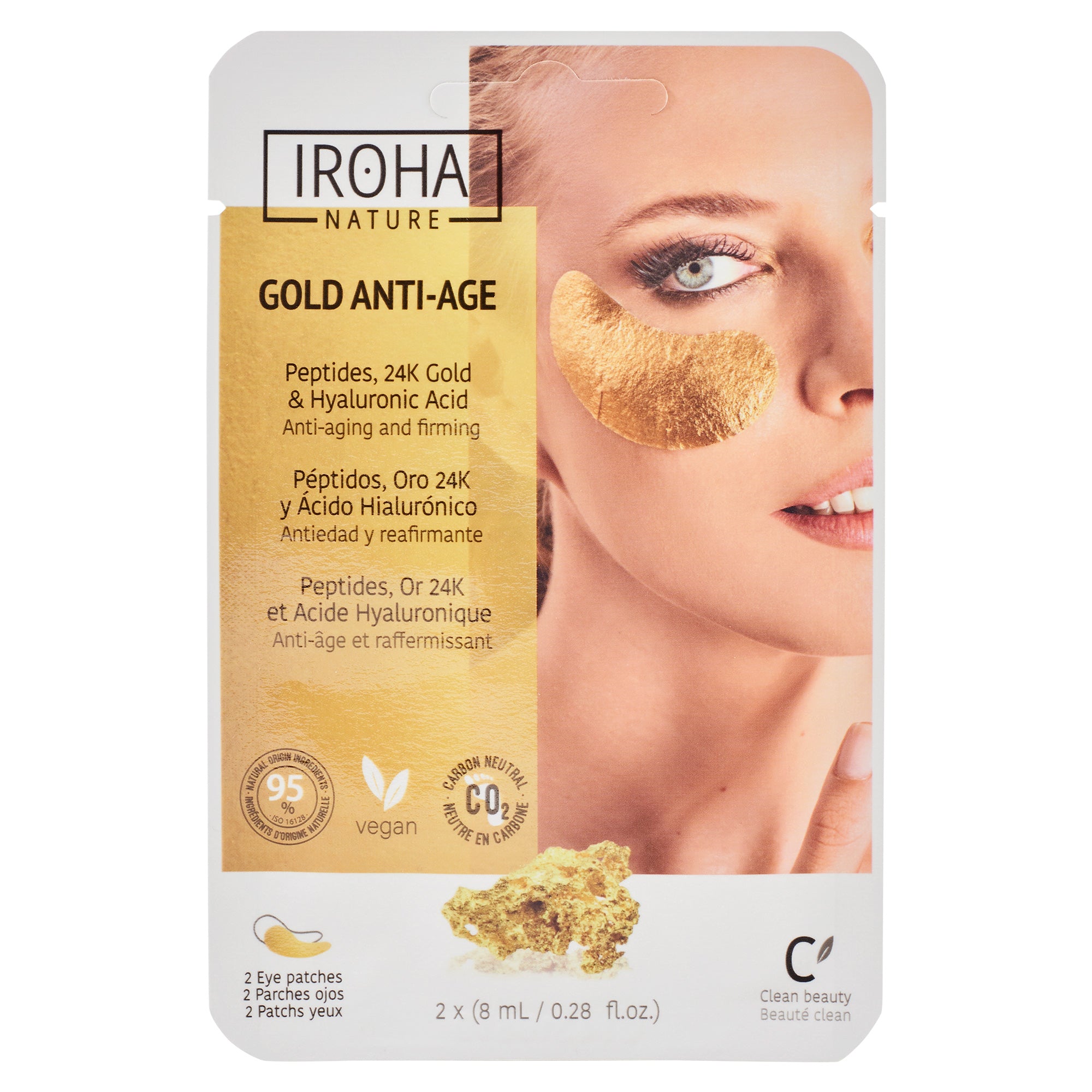 IROHA GOLD tissue eyes patches extra firmness 2 pcs