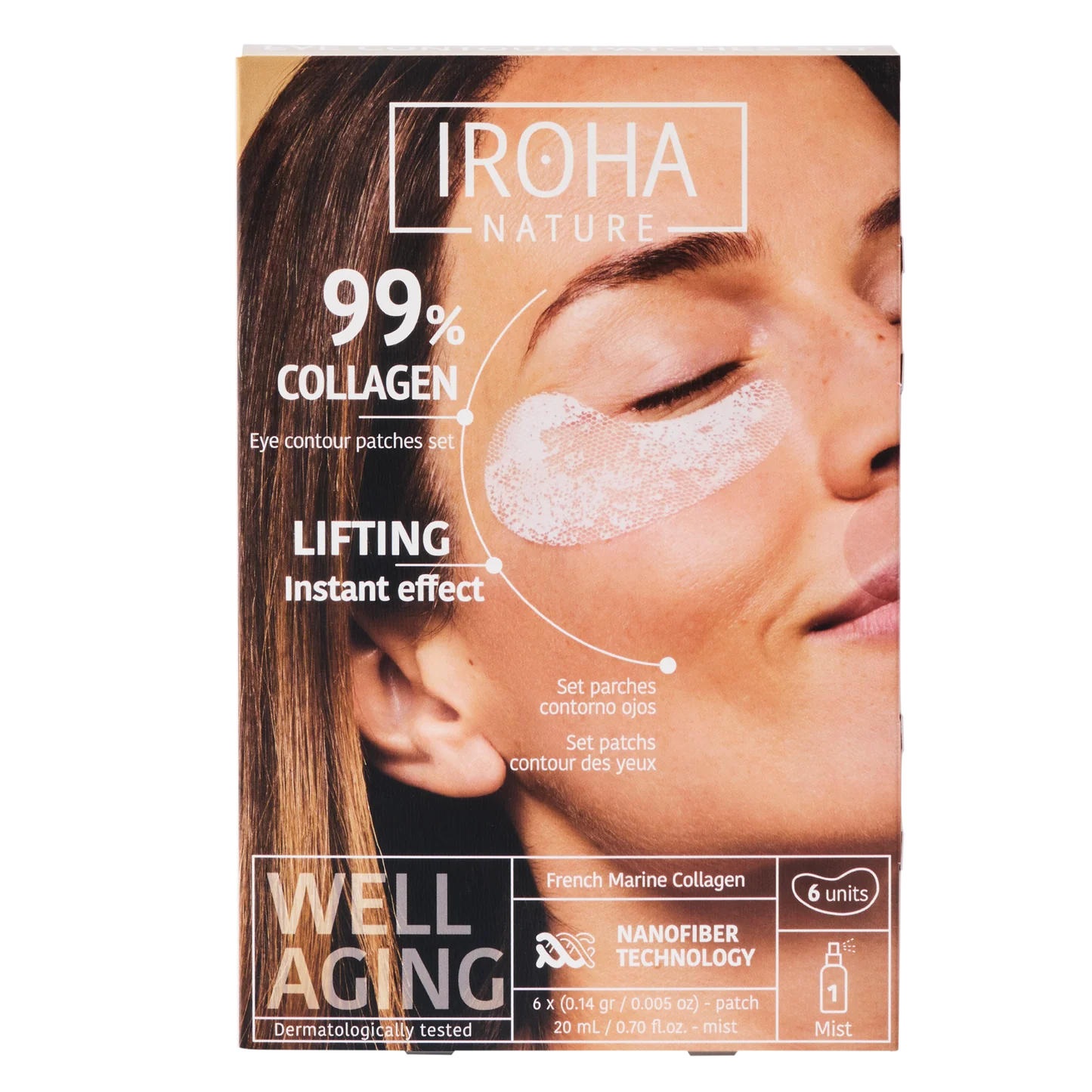 IROHA 99% COLLAGEN eye patches 6 u
