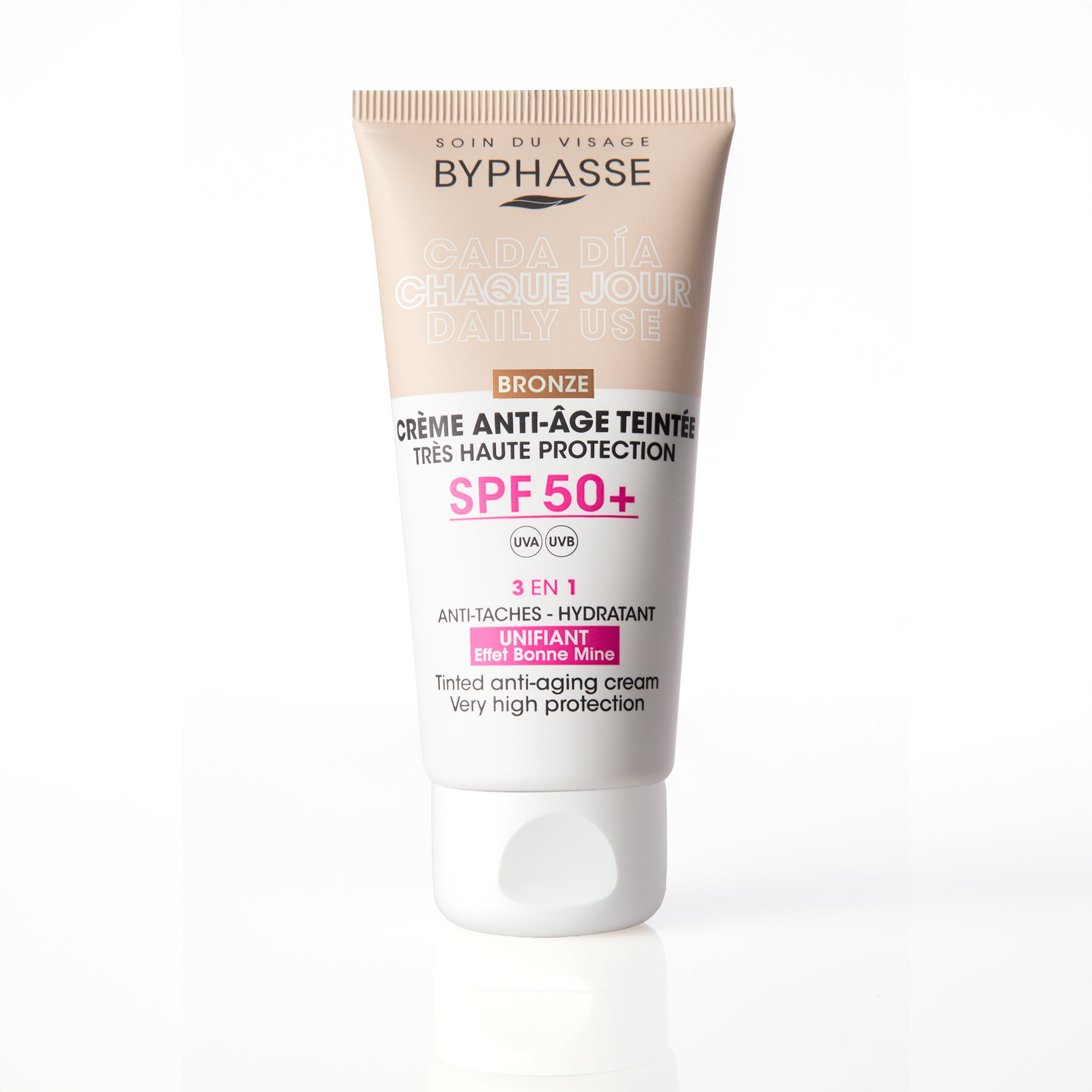 BYPHASSE Anti-aging FACIAL CREAM with color SPF50+ #bronze 50 ml