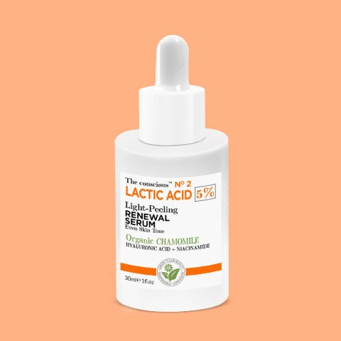 THE CONSCIOUS™ LACTIC ACID light peeling renewal serum organic chamomile 30 ml