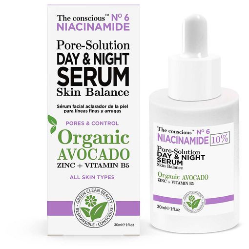 THE CONSCIOUS™ NIACINAMIDE pore-solution day & night serum organic avocado 30 ml