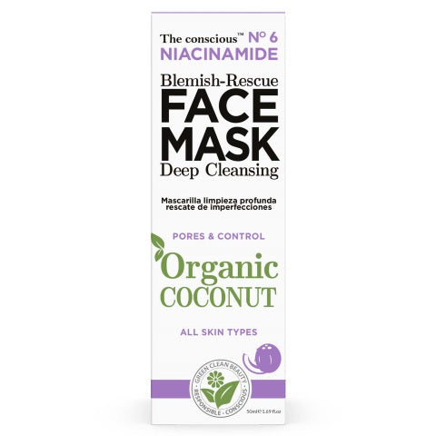 THE CONSCIOUS™ NIACINAMIDE blemish-rescue face mask organic coconut 50 ml