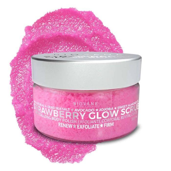 BIOVÈNE STRAWBERRY GLOW SCRUB revitalizing body polish 200 gr